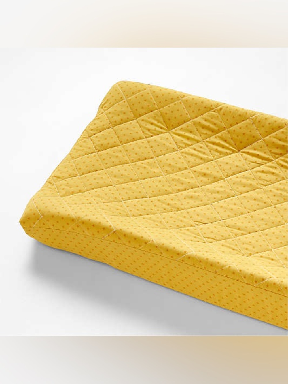 Modern Star Organic Brushed Cotton Yellow Baby Changing Pad Cover